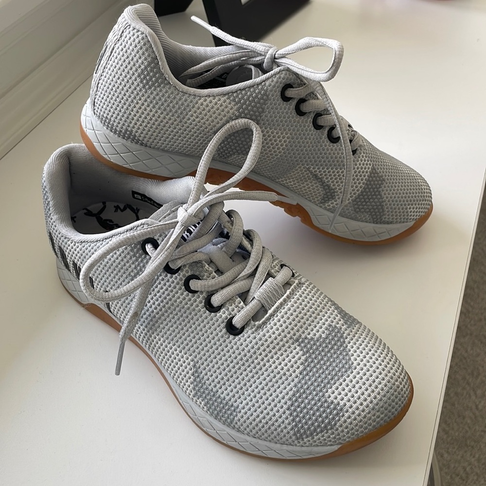 Light grey camo NoBull trainers